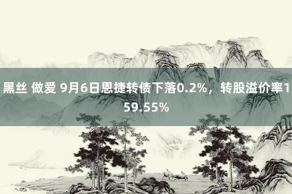 黑丝 做爱 9月6日恩捷转债下落0.2%，转股溢价率159.55%