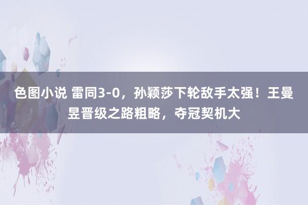 色图小说 雷同3-0，孙颖莎下轮敌手太强！王曼昱晋级之路粗略，夺冠契机大