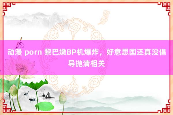 动漫 porn 黎巴嫩BP机爆炸，好意思国还真没倡导抛清相关