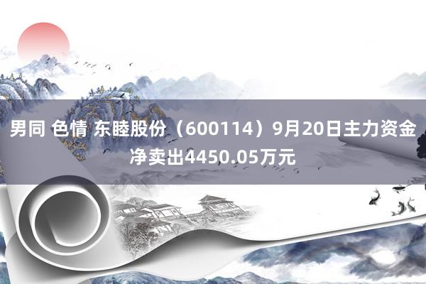 男同 色情 东睦股份（600114）9月20日主力资金净卖出4450.05万元