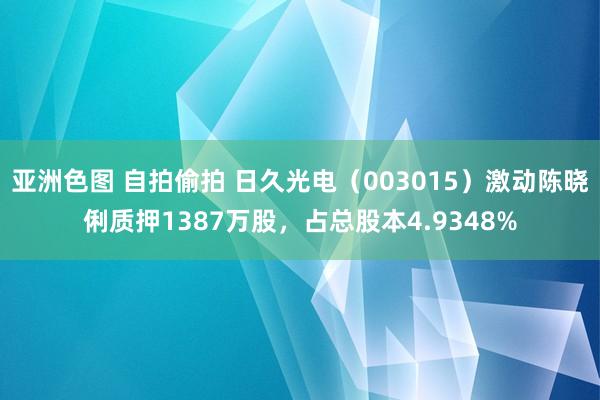 亚洲色图 自拍偷拍 日久光电（003015）激动陈晓俐质押1387万股，占总股本4.9348%