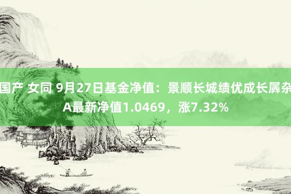 国产 女同 9月27日基金净值：景顺长城绩优成长羼杂A最新净值1.0469，涨7.32%