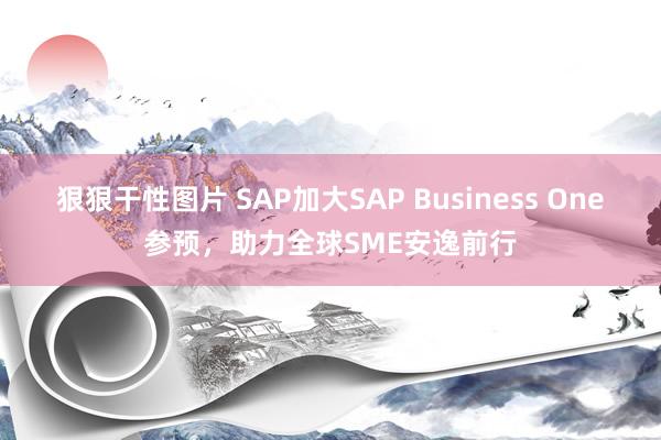 狠狠干性图片 SAP加大SAP Business One参预，助力全球SME安逸前行