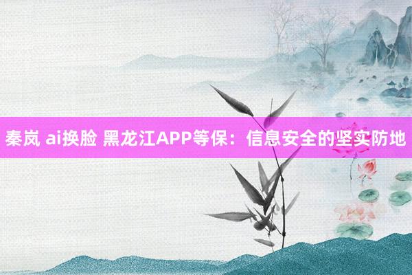 秦岚 ai换脸 黑龙江APP等保：信息安全的坚实防地