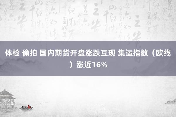 体检 偷拍 国内期货开盘涨跌互现 集运指数（欧线）涨近16%