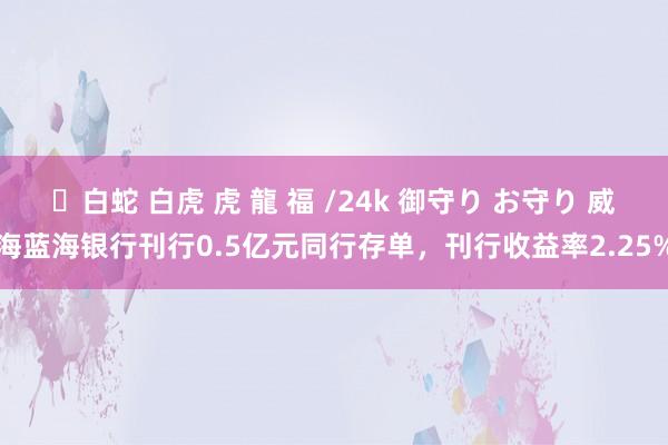 ✨白蛇 白虎 虎 龍 福 /24k 御守り お守り 威海蓝海银行刊行0.5亿元同行存单，刊行收益率2.25%