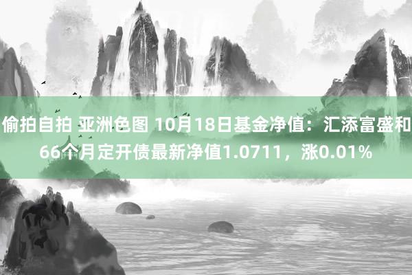 偷拍自拍 亚洲色图 10月18日基金净值：汇添富盛和66个月定开债最新净值1.0711，涨0.01%