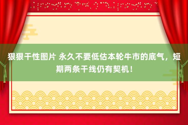 狠狠干性图片 永久不要低估本轮牛市的底气，短期两条干线仍有契机！