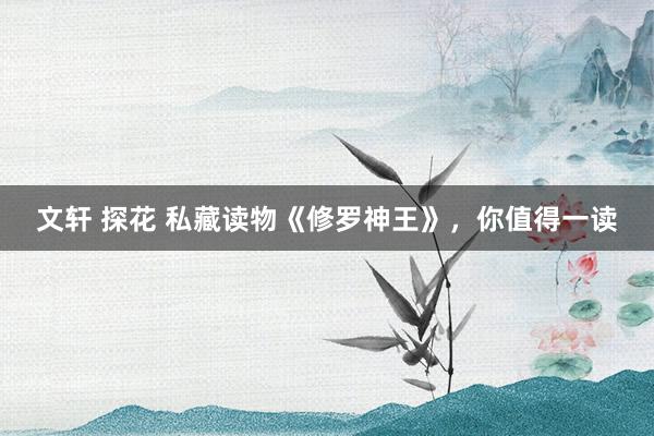 文轩 探花 私藏读物《修罗神王》，你值得一读