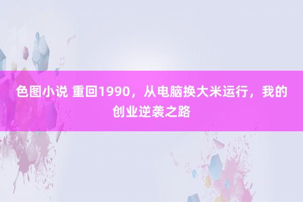 色图小说 重回1990，从电脑换大米运行，我的创业逆袭之路