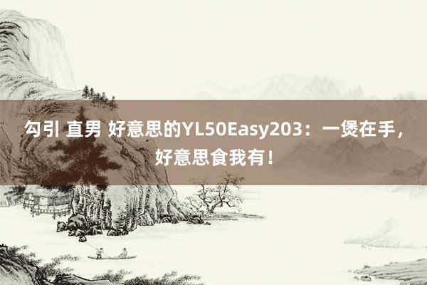 勾引 直男 好意思的YL50Easy203：一煲在手，好意思食我有！