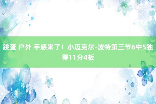 跳蛋 户外 手感来了！小迈克尔-波特第三节6中5独得11分4板