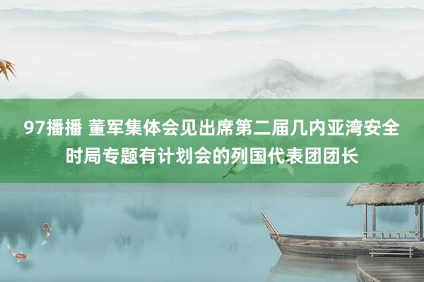 97播播 董军集体会见出席第二届几内亚湾安全时局专题有计划会的列国代表团团长