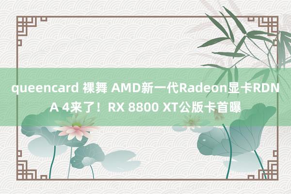 queencard 裸舞 AMD新一代Radeon显卡RDNA 4来了！RX 8800 XT公版卡首曝