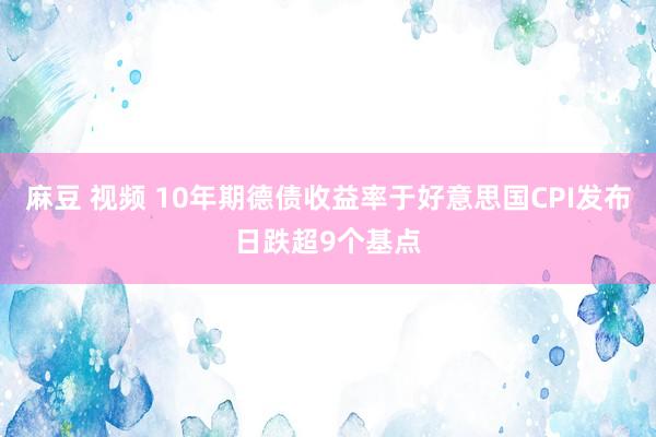 麻豆 视频 10年期德债收益率于好意思国CPI发布日跌超9个基点